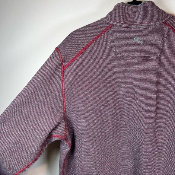 Tommy Bahama Mens Alpine View Reversible 1/4 Zip Pullover Sweater Gray Collar XL - Picture 14 of 16